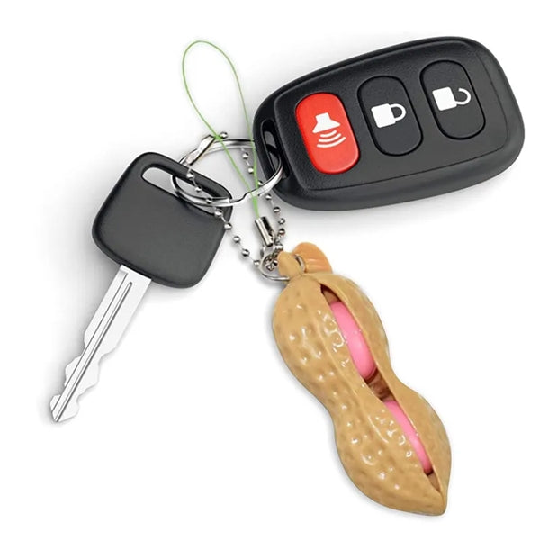 Fidget Toy Peanut Stress Reliever Keychain