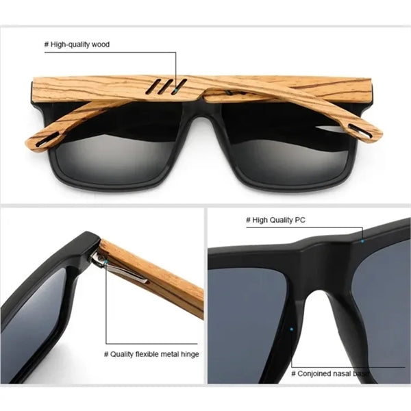 Polarized Bamboo Wooden Sunglasses