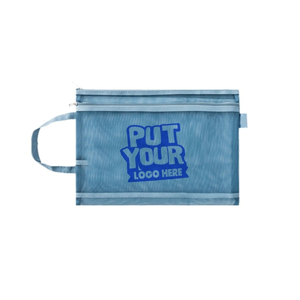 Dual Zipper Pocket Pencil Pouch