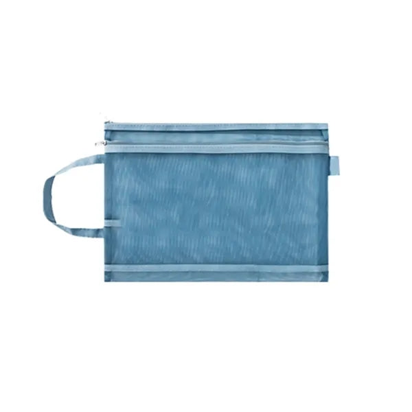 Dual Zipper Pocket Pencil Pouch