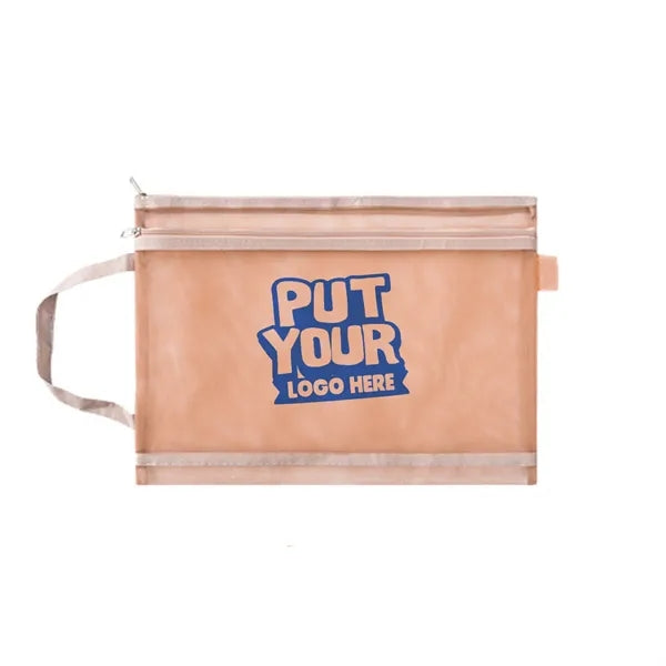 Dual Zipper Pocket Pencil Pouch