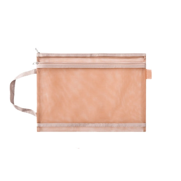 Dual Zipper Pocket Pencil Pouch