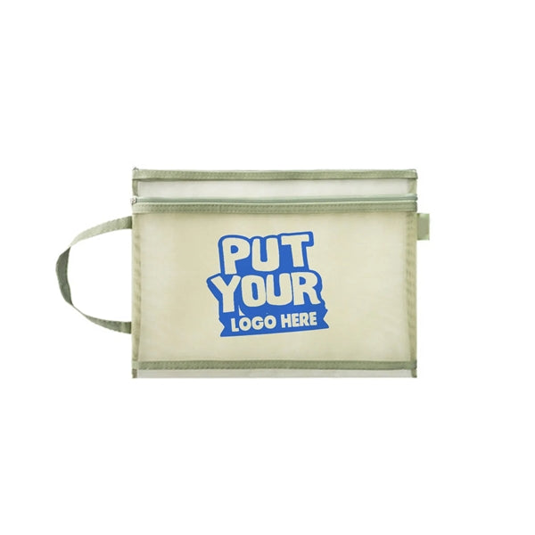 Dual Zipper Pocket Pencil Pouch