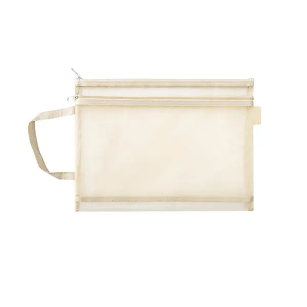 Dual Zipper Pocket Pencil Pouch