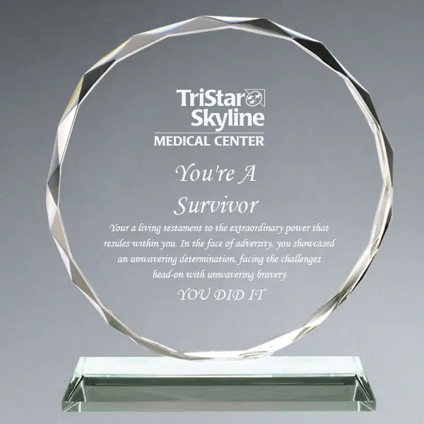 Faceted Round Crystal Award