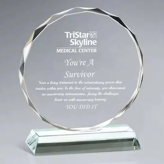 Faceted Round Crystal Award