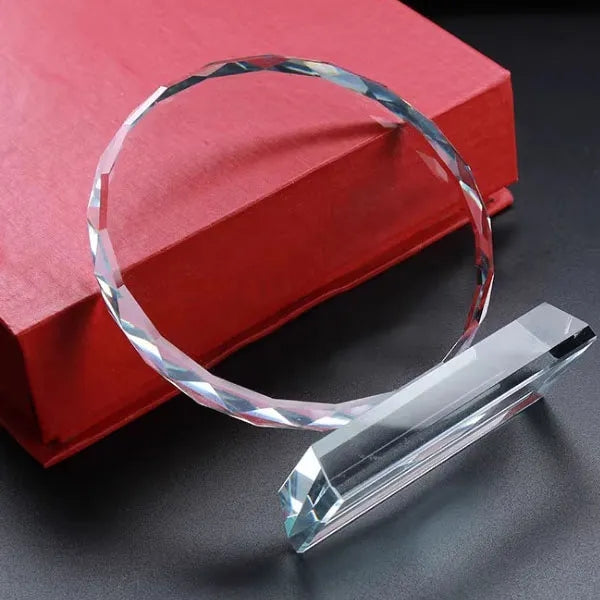 Faceted Round Crystal Award