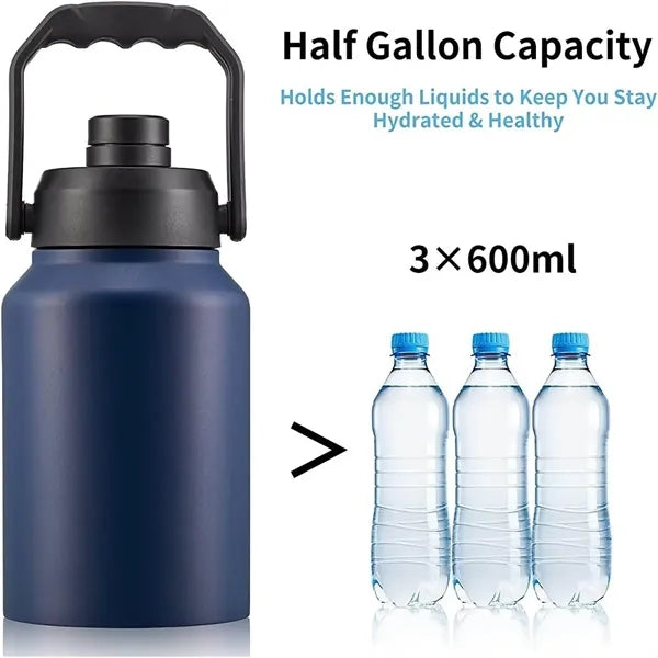 Half Gallon Insulated Water Bottle Jug