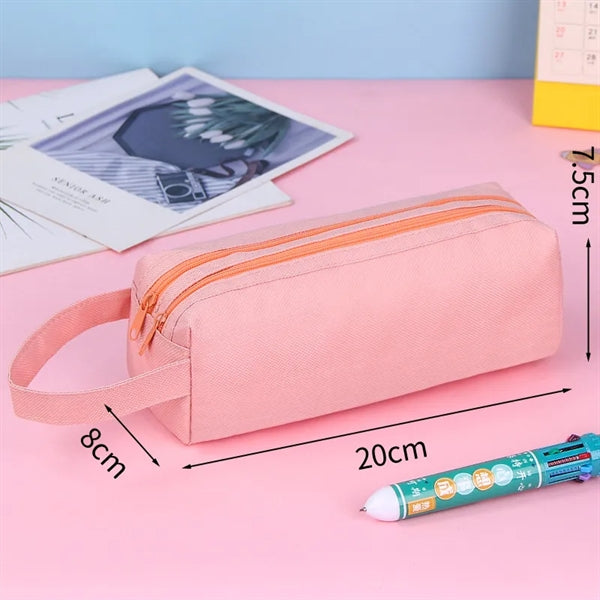 Double Layer Pen Case Spacious Portable Stationery Bag
