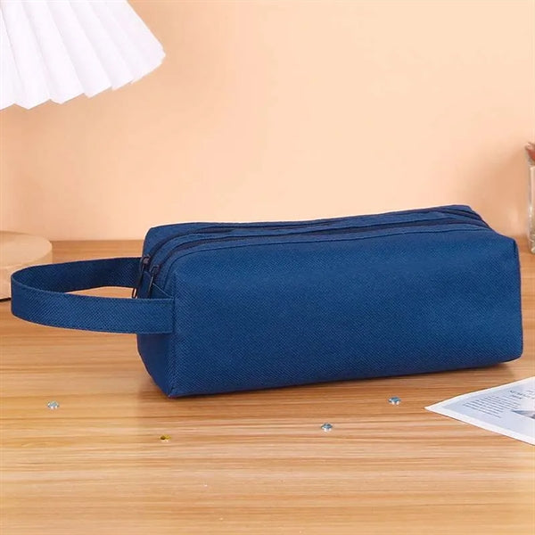Double Layer Pen Case Spacious Portable Stationery Bag