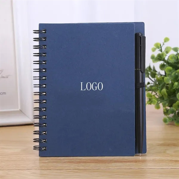 Portable Spiral Notebook With Pen