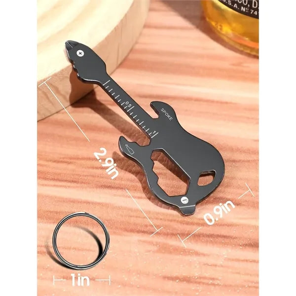 Guitar Multitool Bottle Opener with Keychain