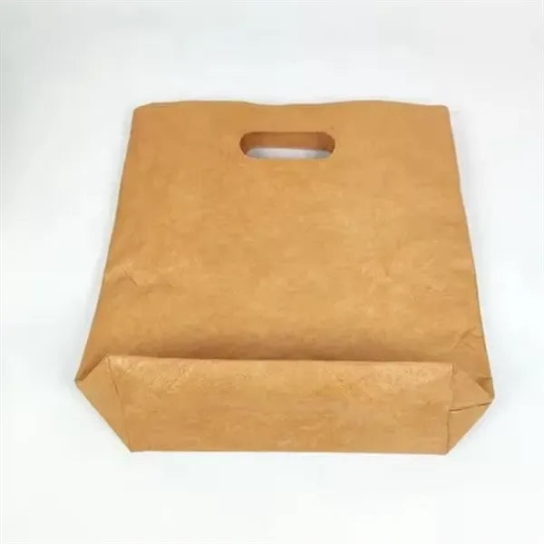 Washable Portable Brown Dupont Tyvek Kraft Paper Tote Bag