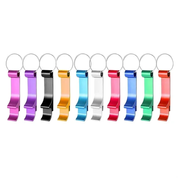 Colorful Can Bottle Opener With Keychain Ring