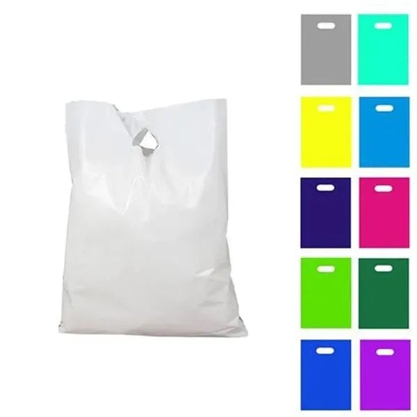 Large PE Plastic Die Cut Shop Tote Handle Bag
