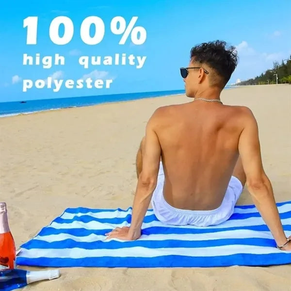 Beach Towel Quick Drying Striped Printed Microfiber Beach