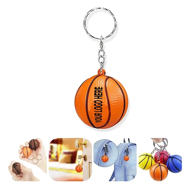 Basketball Stress Ball Anxiety Relief Keychain