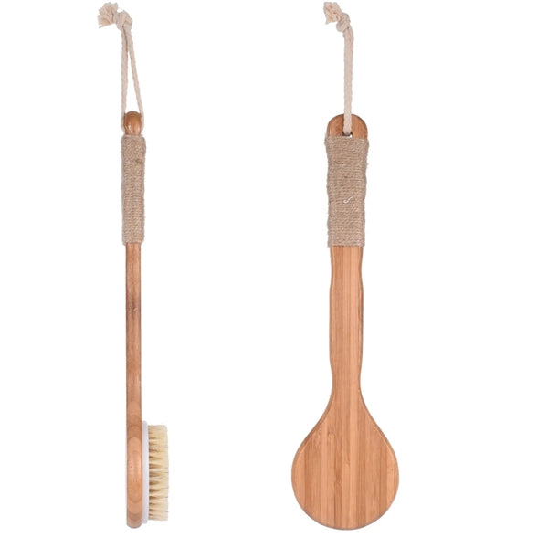 Natural Bristles Wood Handle Wash Clean Exfoliate Scrub