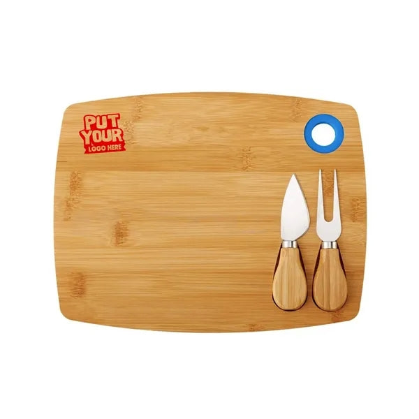 3 Piece Bamboo Cheese Board Set
