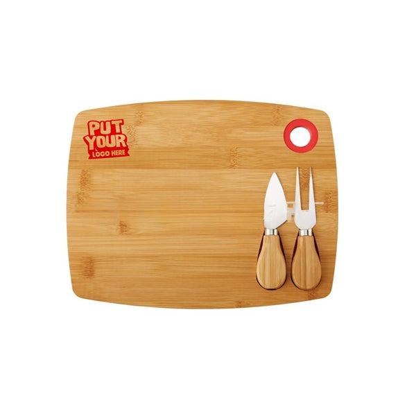 3 Piece Bamboo Cheese Board Set