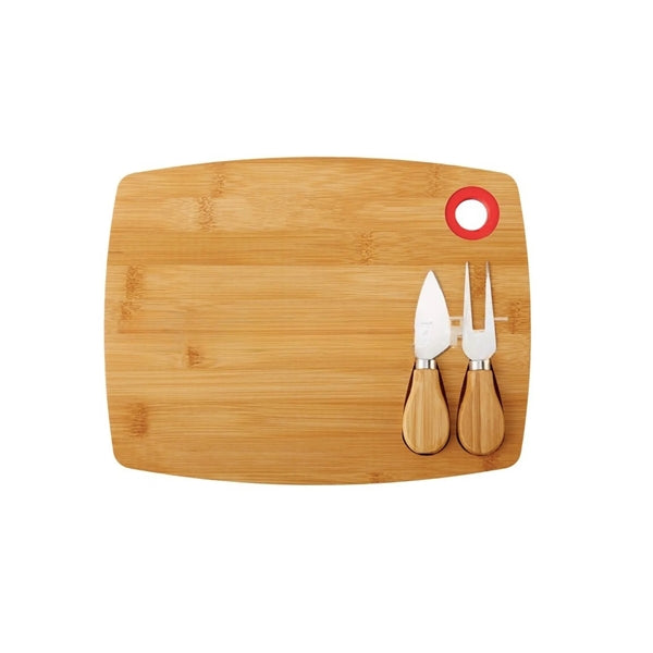 3 Piece Bamboo Cheese Board Set