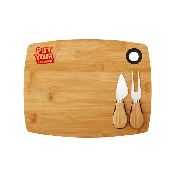 3 Piece Bamboo Cheese Board Set