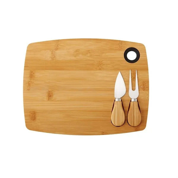 3 Piece Bamboo Cheese Board Set