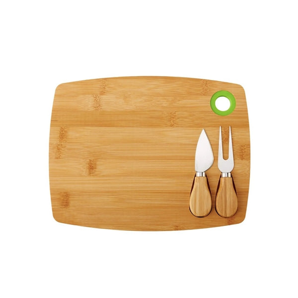 3 Piece Bamboo Cheese Board Set