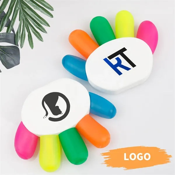 Creative 5 Color in 1 Hands Shape Highlighter Marker