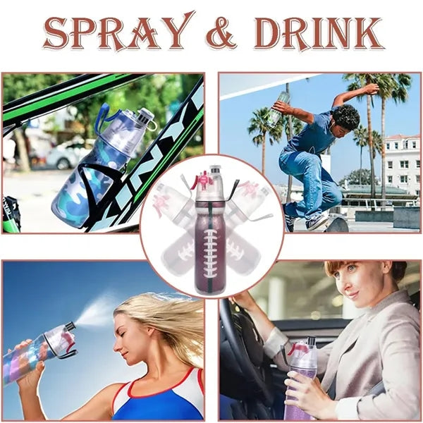 2-In-1 Mist & Sip Water Bottles With Three-Layer Heat