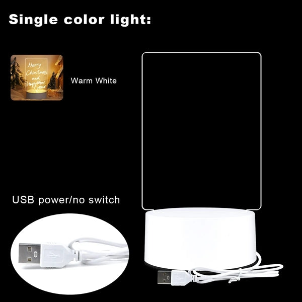 Creative Led Night Light Message Note Board