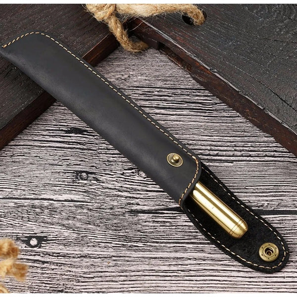Luxury Real Leather Pouch Pen Holder Case for School