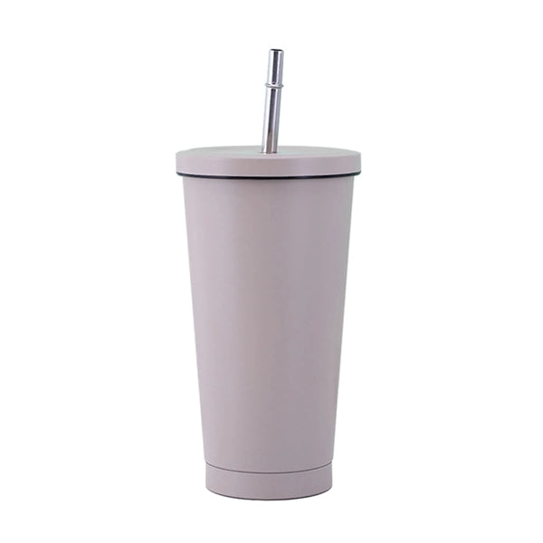Coffee Travel Mug W/ Straw And Lid 17Oz