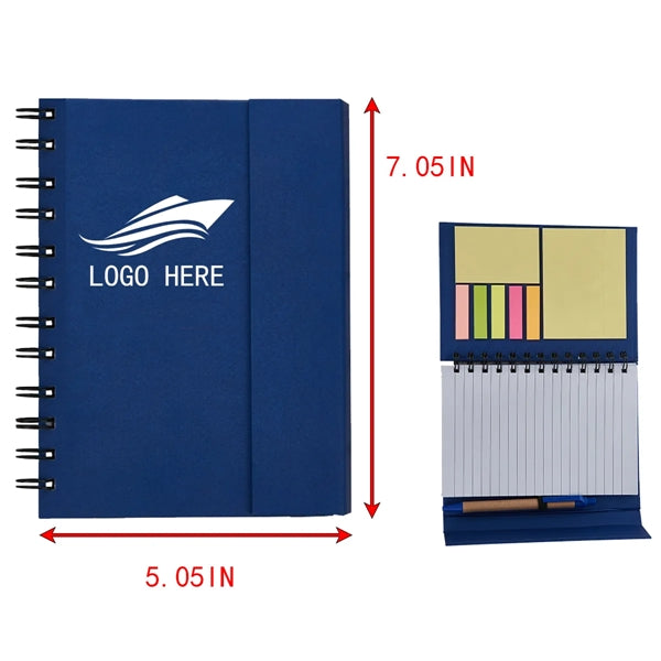 Eco-Friendly Notebook With Sticky Note And Pen