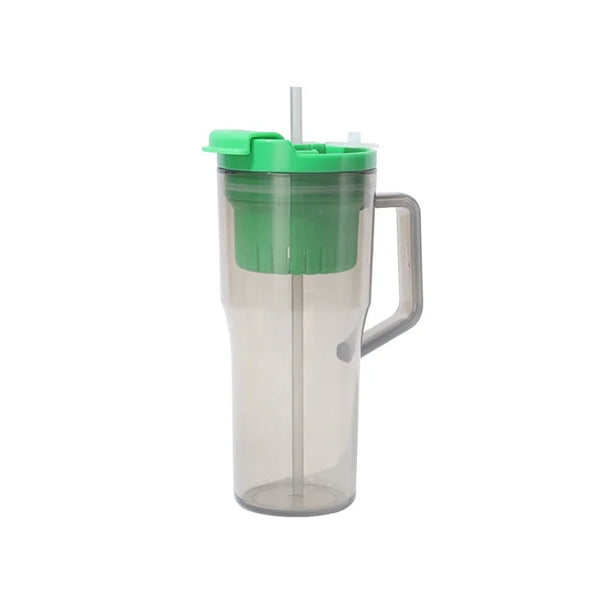 40 OZ Plastic Tumbler with Handle Straw
