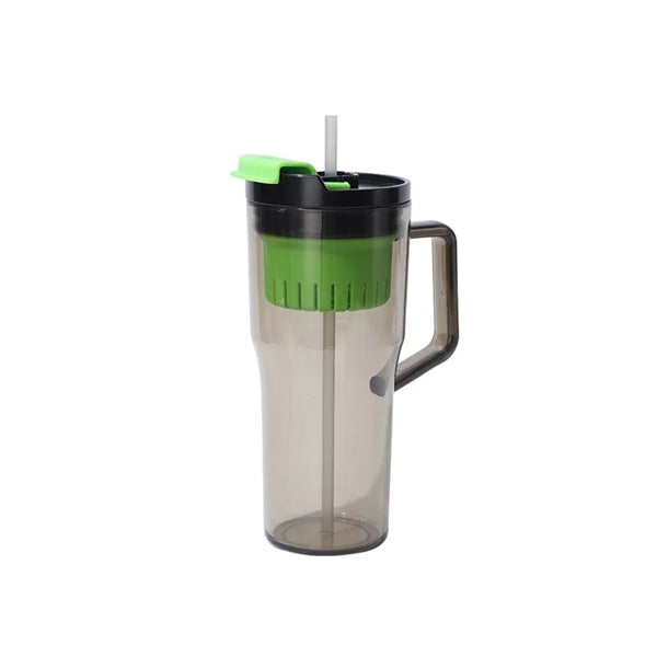 40 OZ Plastic Tumbler with Handle Straw