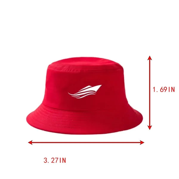 Solid Embroidered 100% Cotton Bucket Hat