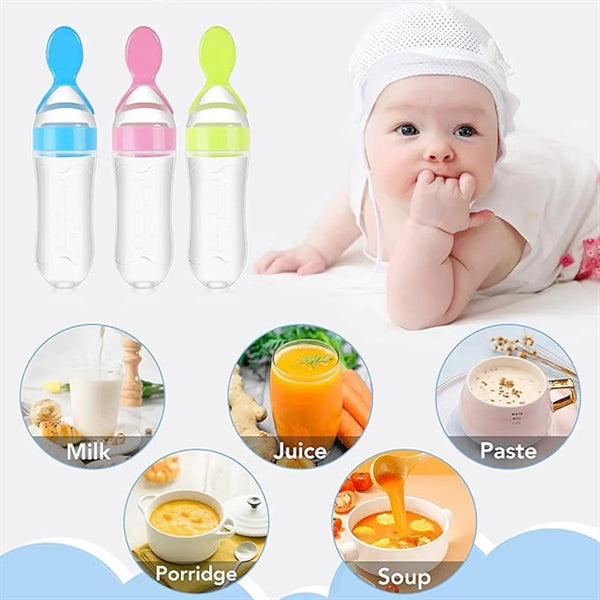 Baby Feeding Spoon Bottle Food Dispenser