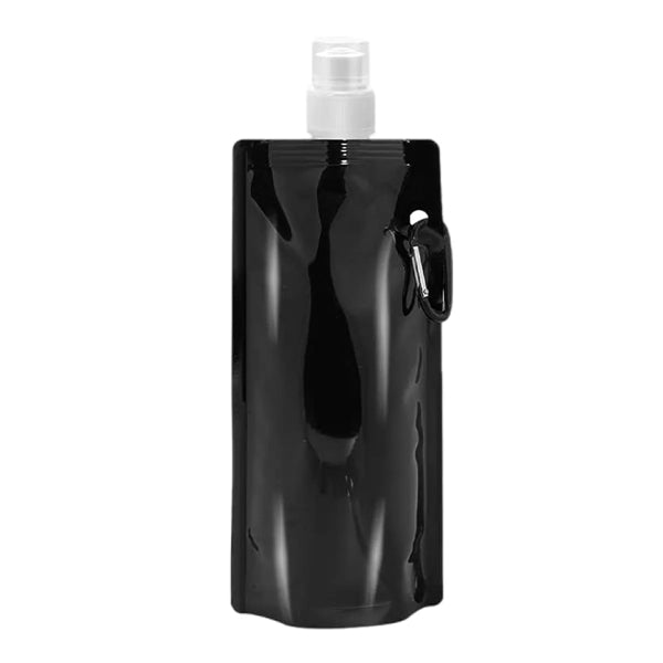 16oz Collapsible Travel Water Bottle with Carabiner Clip
