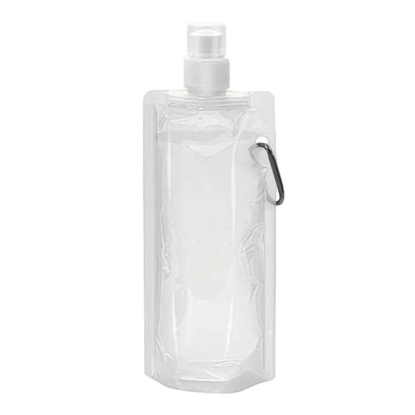 16oz Collapsible Travel Water Bottle with Carabiner Clip