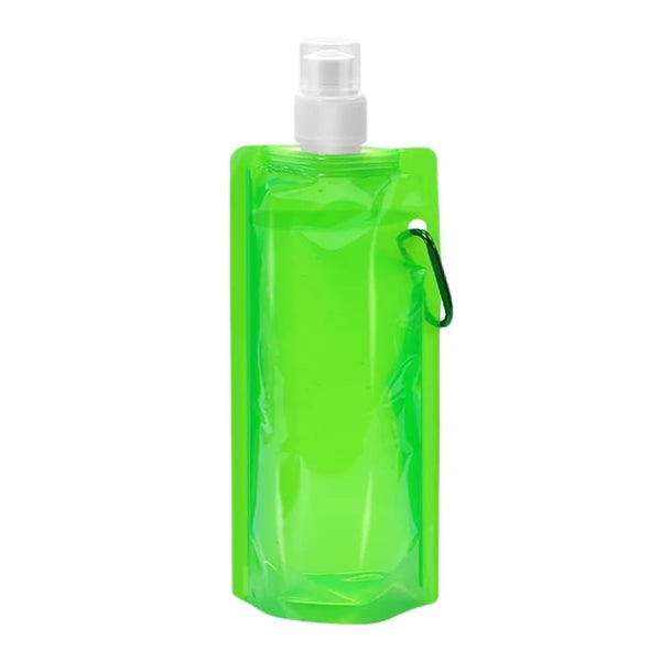 16oz Collapsible Travel Water Bottle with Carabiner Clip