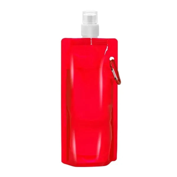 16oz Collapsible Travel Water Bottle with Carabiner Clip
