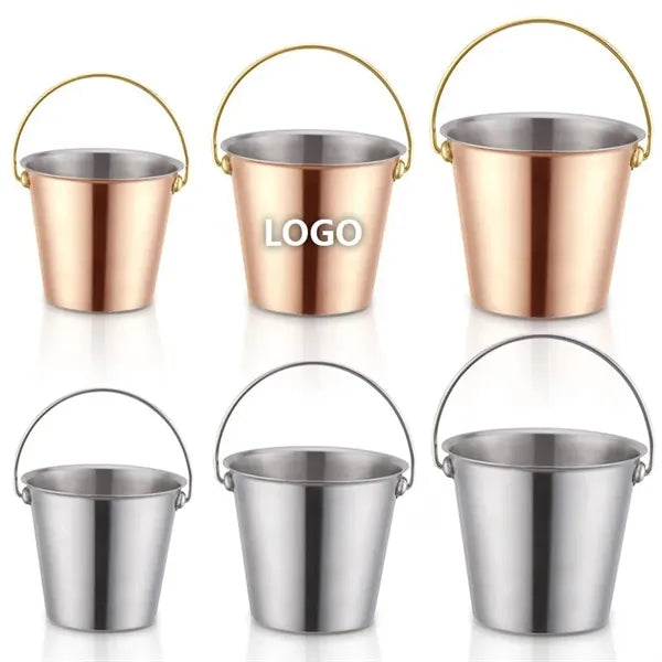 Premium Galvanized Steel Ice Bucket for Bars