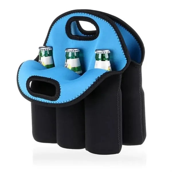 6 Pack Neoprene Beer Carrier Tote Bag