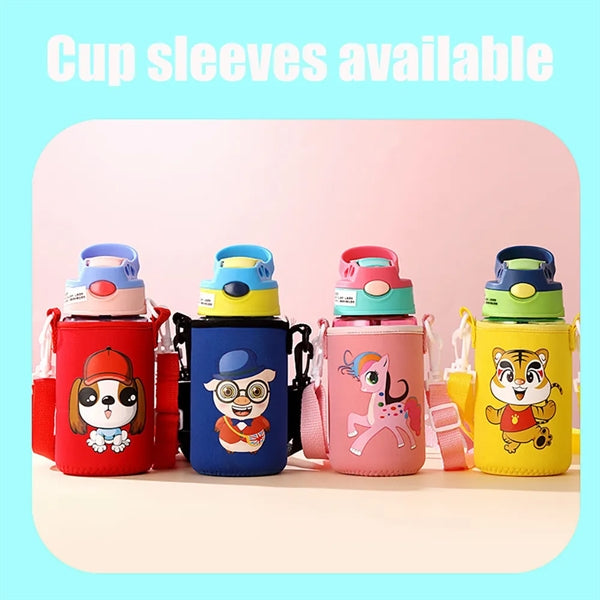 Kids Plastic Water Bottle with Spill-Proof Lid