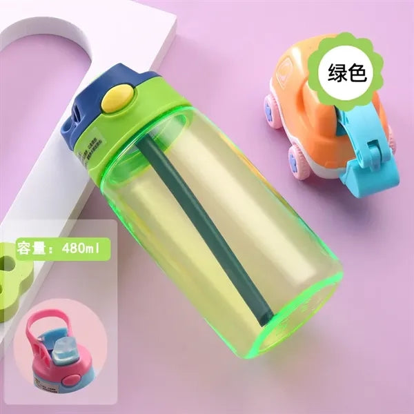 Kids Plastic Water Bottle with Spill-Proof Lid