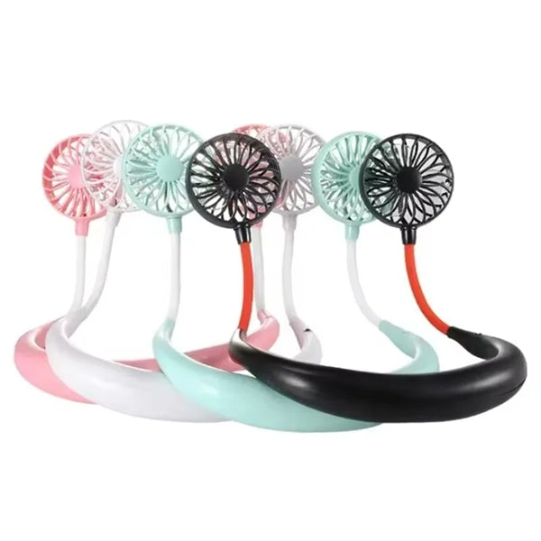 Hand Free Bendable Neck Fan With USB Rechargeable