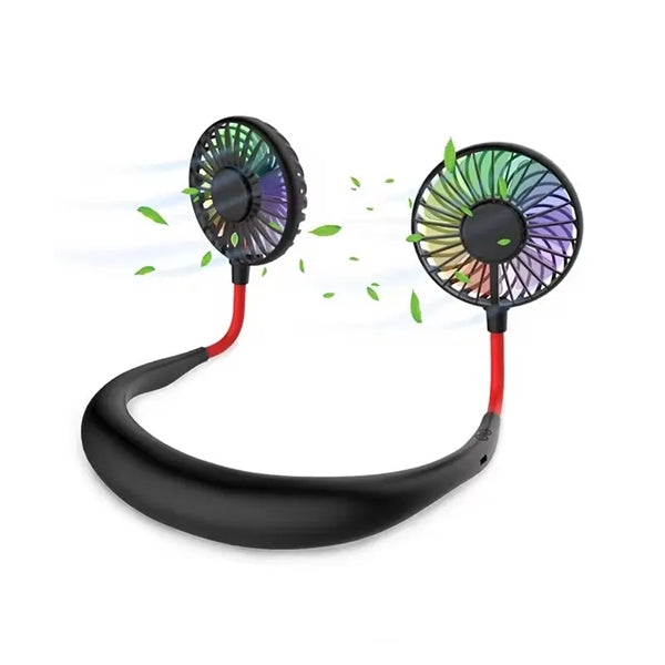 Hand Free Bendable Neck Fan With USB Rechargeable