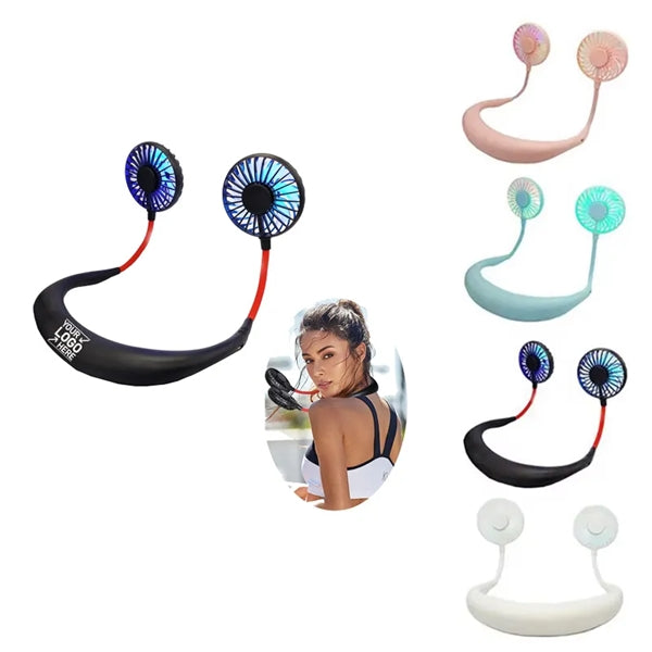 Hand Free Bendable Neck Fan With USB Rechargeable