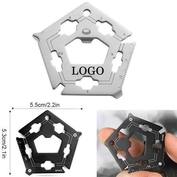 EDC Tool Card with Ruler Bottle Opener